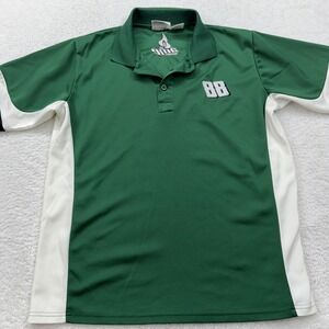 Winners Circle NASCAR 88 Racing Polo Shirt Green Mens Short Sleeve Medium